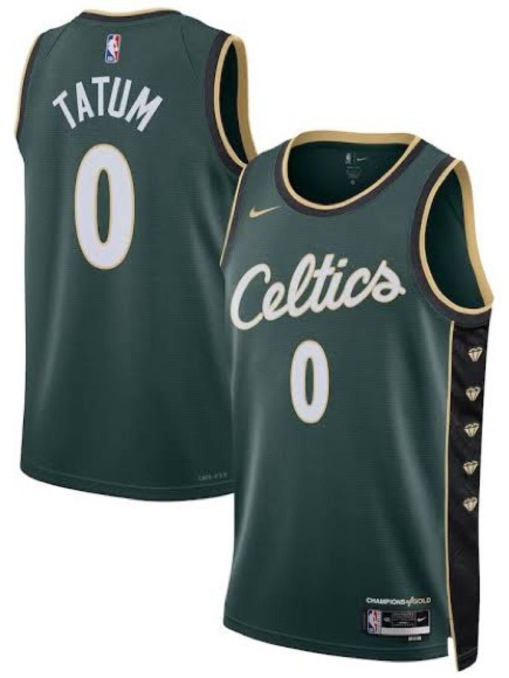 Jason Tatum Championship Gold City Series Boston Celtics Stitched Jersey